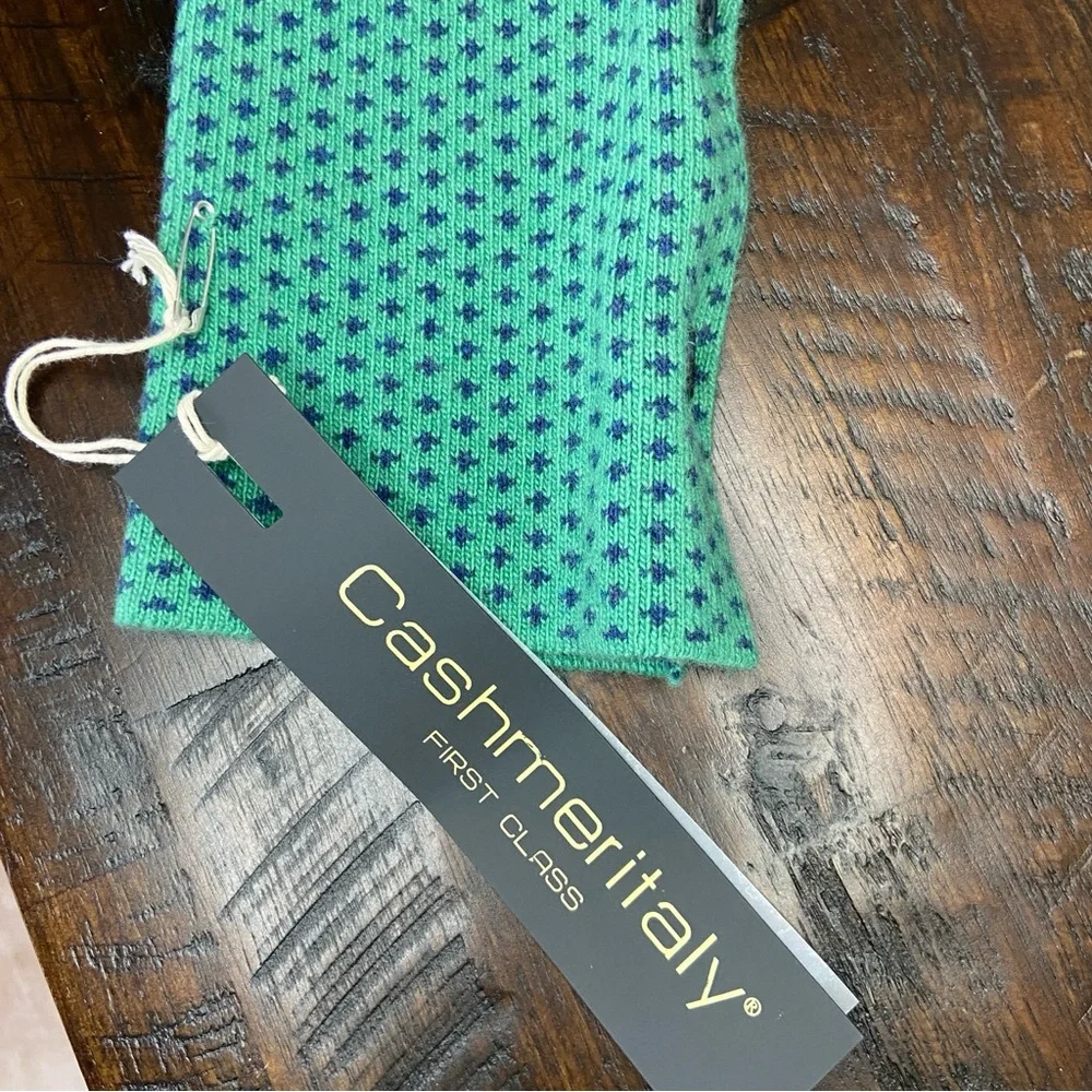 CASHMERITALY First Class Cashmere Blend Two Toned Reversible Scarf Unisex NEW